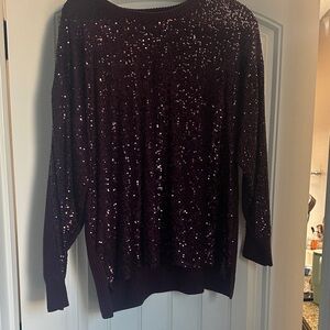 Calvin Klein Sequin Sweater - Deep Purple